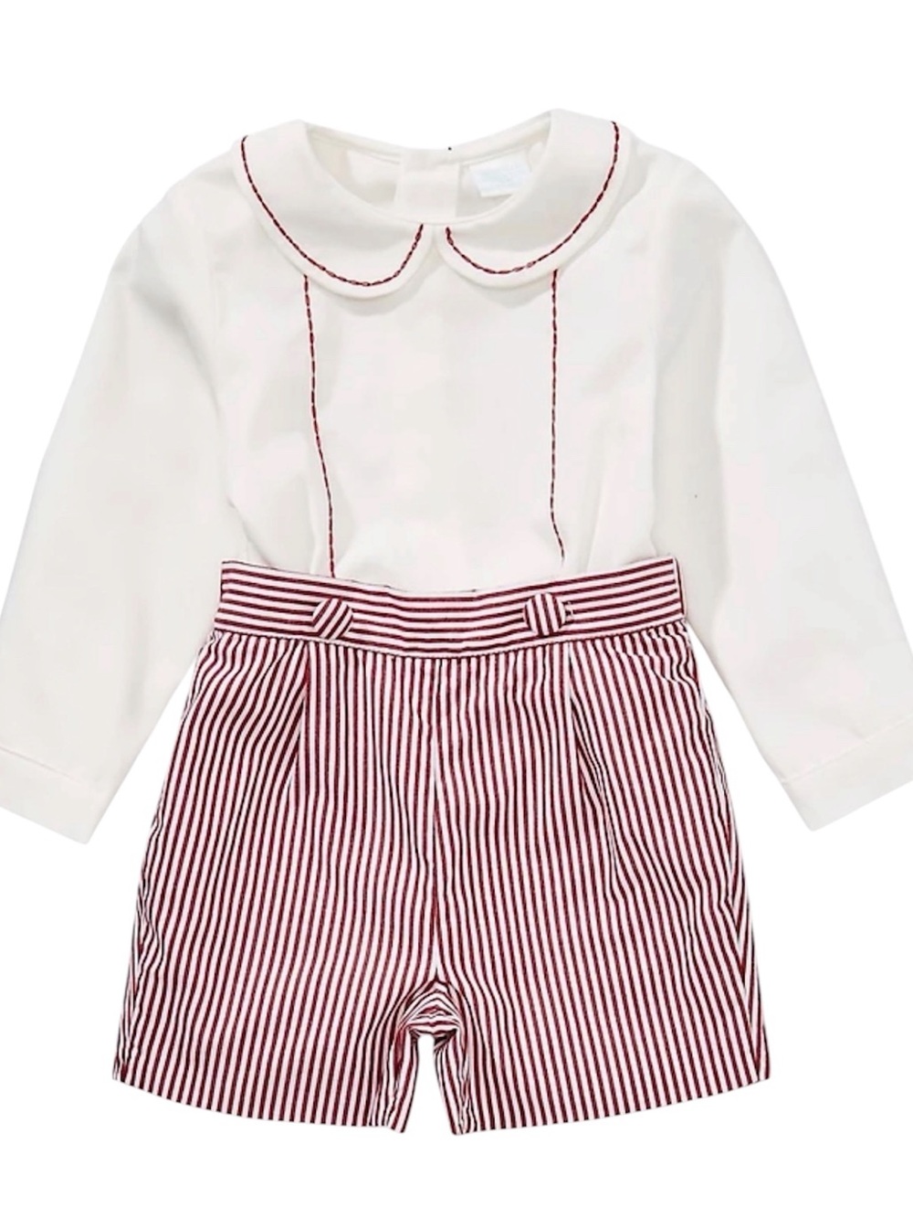 Edgehill Collection x The Broke Brooke Baby Boys Henry Stripe Short Set 3T NWT